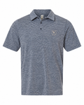 Performance Striped Heathered Polo