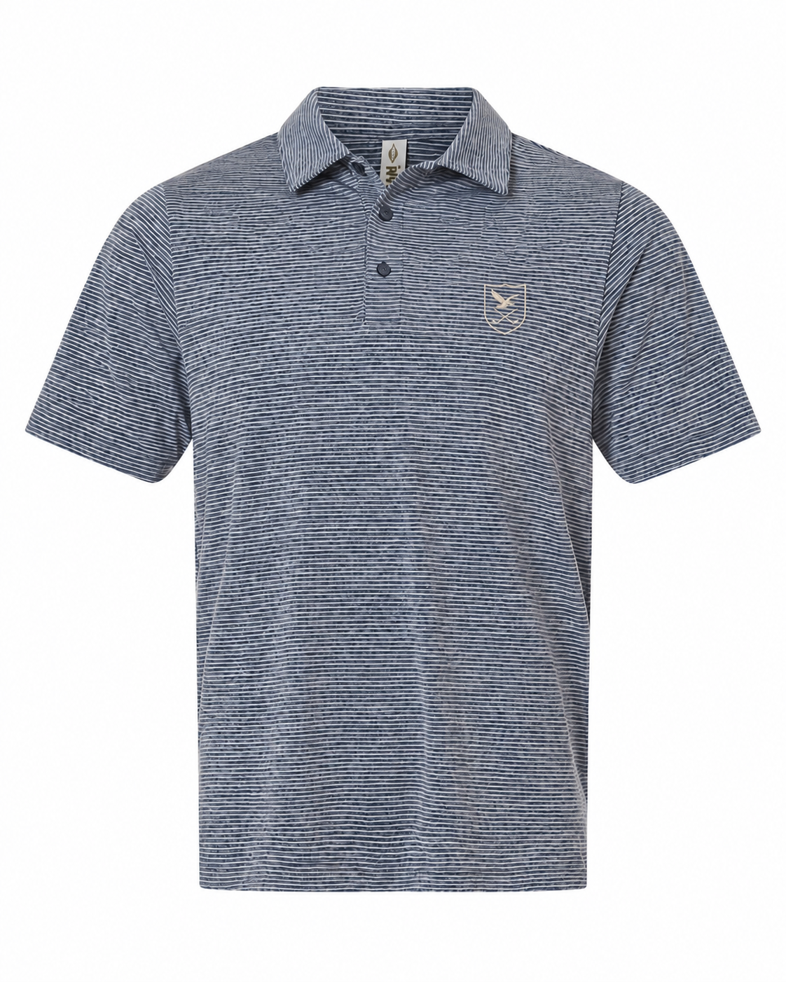 Performance Striped Heathered Polo